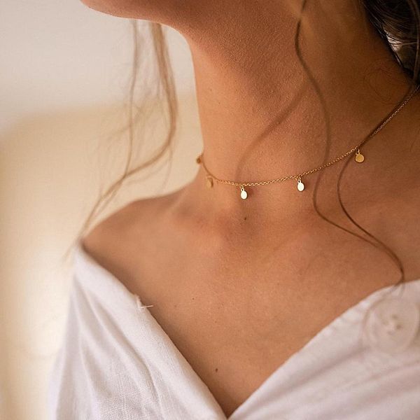chains 18k gold round piece real 925 sterling silver choker necklace for women fashion chain fine jewelry simple necklaces
chains 18k gold round piece real 925 sterling silver choker necklace for women fashion chain fine jewelry simple necklaces