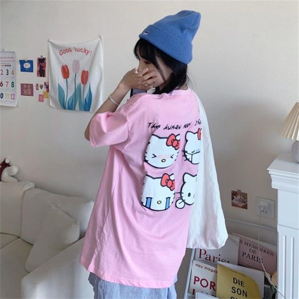 women's t-shirt t-shirts japanese kawaii ladies ulzzang cartoon letter print loose tshirt female korean harajuku clothes for women, White
women's t-shirt t-shirts japanese kawaii ladies ulzzang cartoon letter print loose tshirt female korean harajuku clothes for women, White