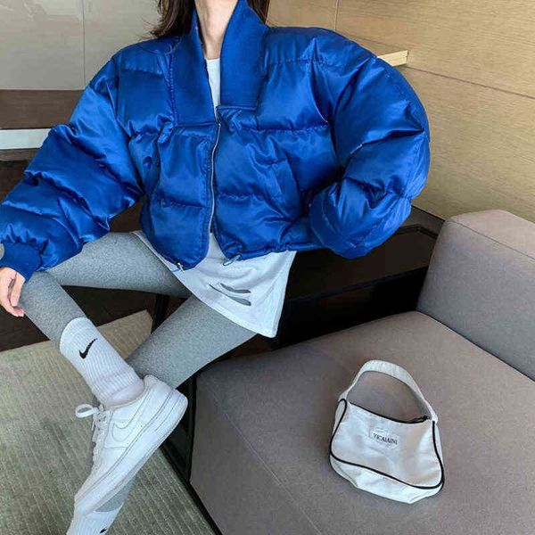 klein blue short bread down cotton padded jacket women's ins design sense minority baseball jacket 01*, Black
klein blue short bread down cotton padded jacket women's ins design sense minority baseball jacket 01*, Black