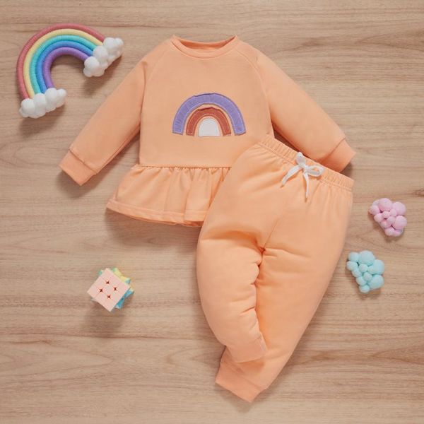 clothing sets 2 pcs infant casual outfits baby girls long sleeve round neck pullover + solid color trousers with drawstring, White
clothing sets 2 pcs infant casual outfits baby girls long sleeve round neck pullover + solid color trousers with drawstring, White