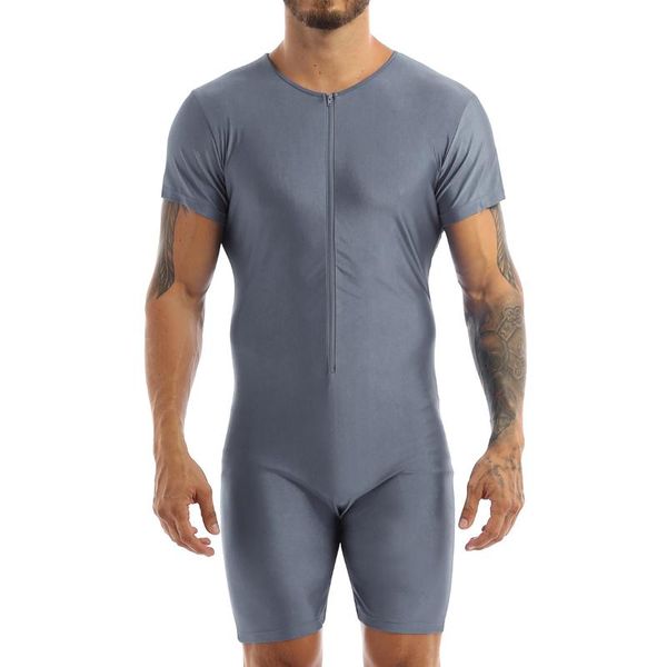two-piece suits mens one-piece leotard bodysuit jumpsuit gymnastics fitness short sleeve round neckline front zipper soft boxer briefs
two-piece suits mens one-piece leotard bodysuit jumpsuit gymnastics fitness short sleeve round neckline front zipper soft boxer briefs
