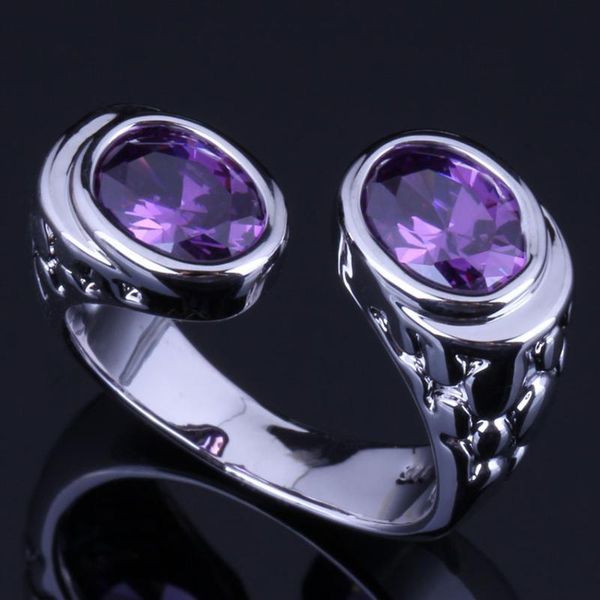 cluster rings outstanding double oval purple cubic zirconia silver plated ring v0628, Golden;silver
cluster rings outstanding double oval purple cubic zirconia silver plated ring v0628, Golden;silver