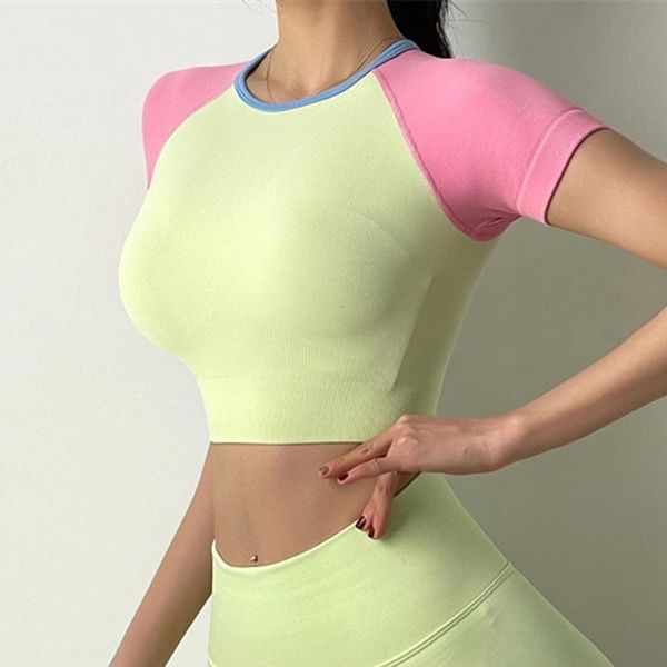 candy color short-sleeved running t-shirt women matching quick-drying fitness sports yoga clothes colored jerseys, Black;blue
candy color short-sleeved running t-shirt women matching quick-drying fitness sports yoga clothes colored jerseys, Black;blue