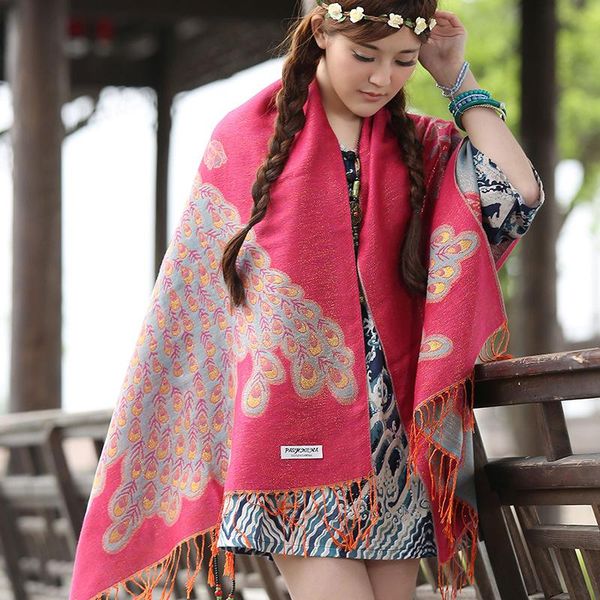scarves ethnic jacquard fringed shawl autumn winter oversized scarf gorgeous peacock with gold spring muslim head for women, Blue;gray
scarves ethnic jacquard fringed shawl autumn winter oversized scarf gorgeous peacock with gold spring muslim head for women, Blue;gray