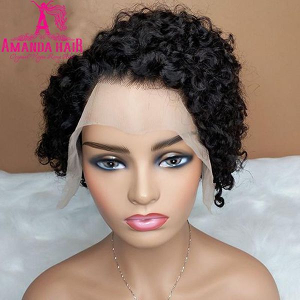 lace wigs pixie cut wig preplucked bob part short curly 13x1 human hair glueless closure, Black;brown
lace wigs pixie cut wig preplucked bob part short curly 13x1 human hair glueless closure, Black;brown