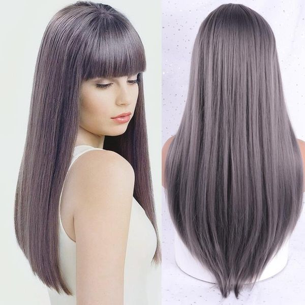 synthetic wigs linghang black long straight wig with bangs hair for women blonde red heat resistant cosplay
synthetic wigs linghang black long straight wig with bangs hair for women blonde red heat resistant cosplay