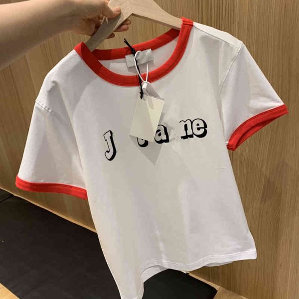 2022 factory wholesale new cel white short sleeve t-shirt women's summer alphabet printing tide color matching round neck casual bottom
2022 factory wholesale new cel white short sleeve t-shirt women's summer alphabet printing tide color matching round neck casual bottom