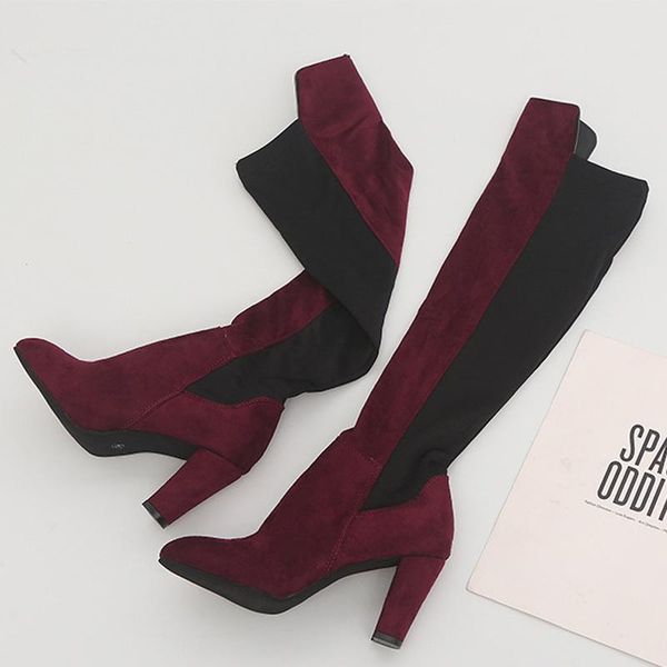 boots weweya patchwork flock leather over the knee women high heels long shoes woman elegant all match botas mujer 43, Black
boots weweya patchwork flock leather over the knee women high heels long shoes woman elegant all match botas mujer 43, Black