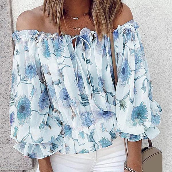 women's blouses & shirts style off shoulder drawstring floral chiffon shirt slim long sleeve short female fashion blouse, White
women's blouses & shirts style off shoulder drawstring floral chiffon shirt slim long sleeve short female fashion blouse, White