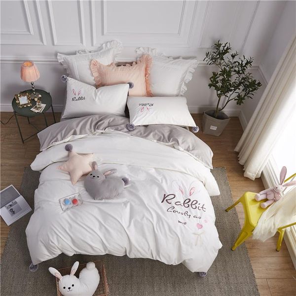 bedding sets luxury 100% cotton lovely ears set embroidery duvet cover bed flat sheet fitted pillowcases king 4pcs size
bedding sets luxury 100% cotton lovely ears set embroidery duvet cover bed flat sheet fitted pillowcases king 4pcs size
