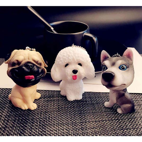 cute husky pug puppy pendants key ring handbag purse charms pendants key ring car keychain bag charm keyring, Silver 
cute husky pug puppy pendants key ring handbag purse charms pendants key ring car keychain bag charm keyring, Silver