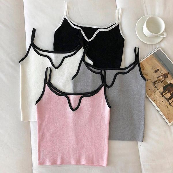 women's tanks & camis knitted off shoulder halter streetwear tees elastic patchwork cropped tank ropa de mujer pink y2k t shirt camiso, White
women's tanks & camis knitted off shoulder halter streetwear tees elastic patchwork cropped tank ropa de mujer pink y2k t shirt camiso, White