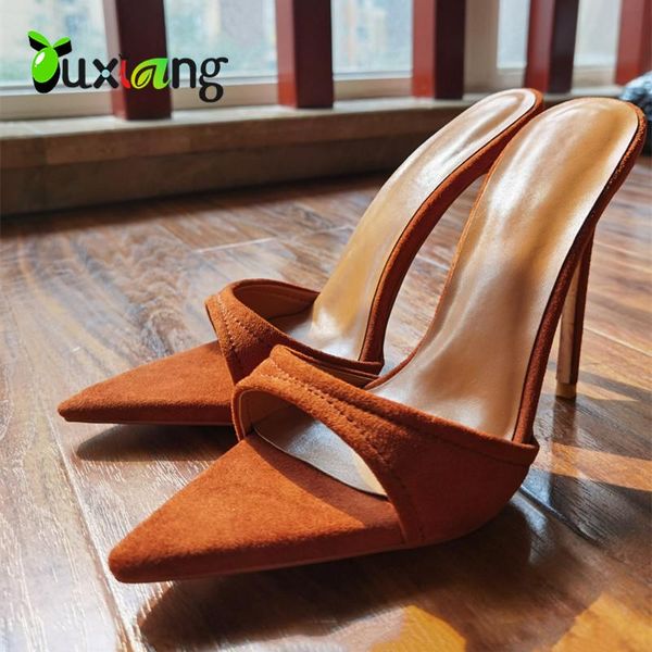 women slippers heels summer high pointed toe slides female flock sandals casual outdoor beach shoes big size 42, Black
women slippers heels summer high pointed toe slides female flock sandals casual outdoor beach shoes big size 42, Black