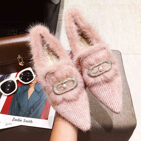 sandals 2021 winter pearl rhinestones sweet and warm single shoes pointed mink flat lazy casual versatile comfortable women 6m19, Black
sandals 2021 winter pearl rhinestones sweet and warm single shoes pointed mink flat lazy casual versatile comfortable women 6m19, Black