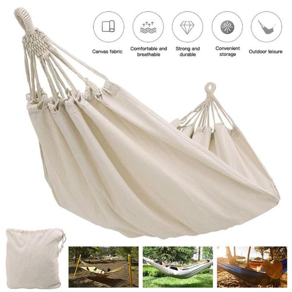 white canvas outdoor double hammock anti-rollover camping solid color 2 meters terrace bed travel hiking camp furniture
white canvas outdoor double hammock anti-rollover camping solid color 2 meters terrace bed travel hiking camp furniture