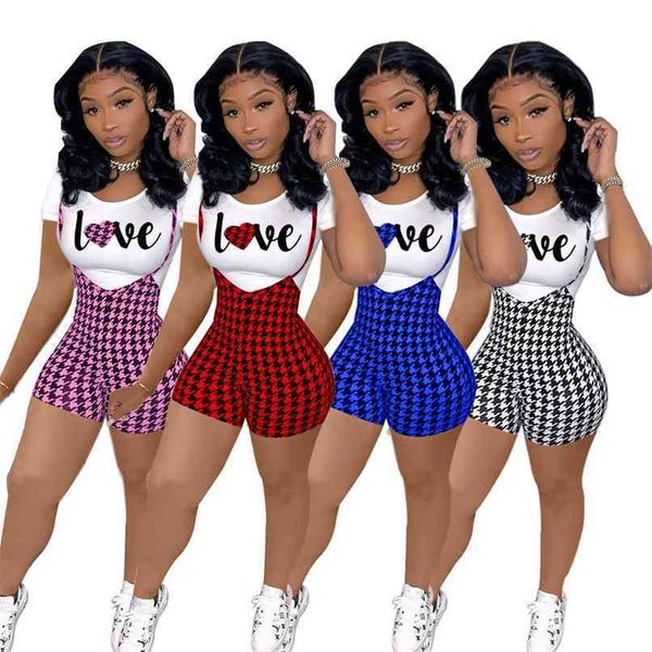 tracksuit women two piece outfits love printed summer t-shirt and bodycon spaghetti strap jumpsuits playsuit biker shorts 210525, White
tracksuit women two piece outfits love printed summer t-shirt and bodycon spaghetti strap jumpsuits playsuit biker shorts 210525, White