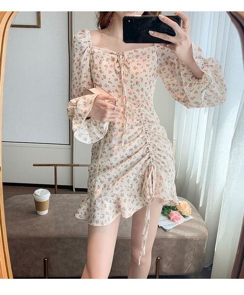 casual dresses long-sleeved floral dress retro drawstring short y2k korean harajuku young style women clothing, Black;gray
casual dresses long-sleeved floral dress retro drawstring short y2k korean harajuku young style women clothing, Black;gray