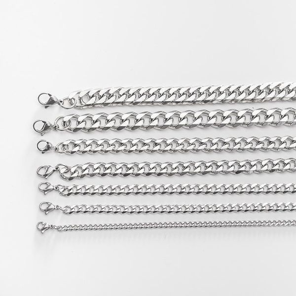 chains 1pcs 304 stainless steel six-sided grinding men's necklace luggage clothing curb cuban link chain basic punk sp, Silver
chains 1pcs 304 stainless steel six-sided grinding men's necklace luggage clothing curb cuban link chain basic punk sp, Silver