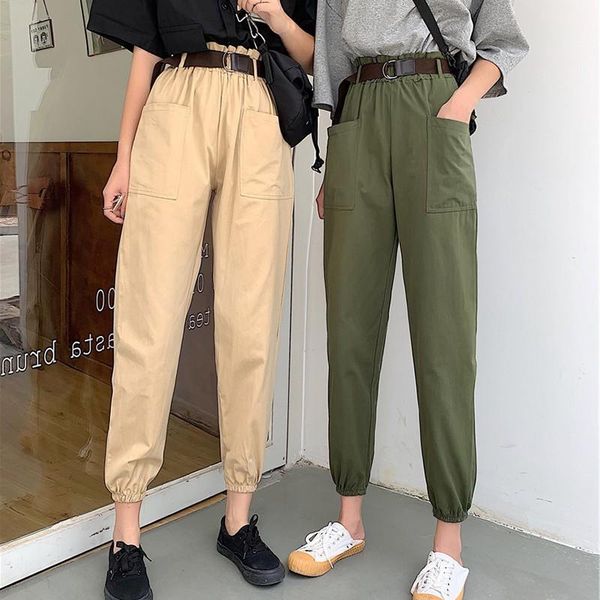 women's pants & capris 2021 high waist joggers loose korean version of the pocket beam feet nine points solid color pencil summer, Black;white
women's pants & capris 2021 high waist joggers loose korean version of the pocket beam feet nine points solid color pencil summer, Black;white