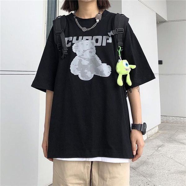 women's t-shirt purplelano bear women oversized tshirt mid sleeve long t shirt boyfriend loose kawaii streetwear 2021 harajuku, White
women's t-shirt purplelano bear women oversized tshirt mid sleeve long t shirt boyfriend loose kawaii streetwear 2021 harajuku, White