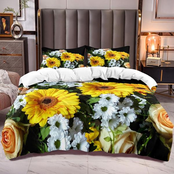 bedding sets sunflowers comforter cover 3d flowers duvet with white floral print zipper closure botanical theme
bedding sets sunflowers comforter cover 3d flowers duvet with white floral print zipper closure botanical theme