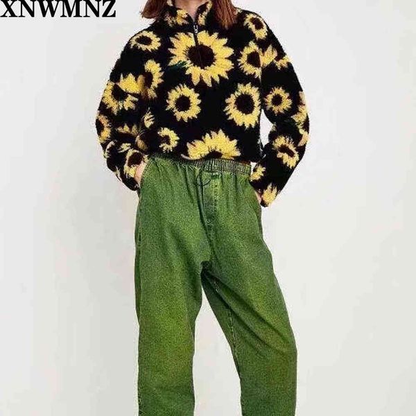 za autumn winter korean women's fashion print sunflower lamb wool sweatershirt female pullover fashion long sleeve 210513, White;black
za autumn winter korean women's fashion print sunflower lamb wool sweatershirt female pullover fashion long sleeve 210513, White;black
