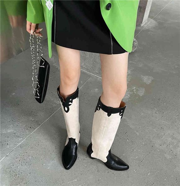 boots pointed toe long knee cowboy western women brand design mixed colors patchwork slip on women's 6c9o, Black
boots pointed toe long knee cowboy western women brand design mixed colors patchwork slip on women's 6c9o, Black