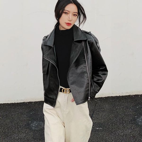 women's leather & faux streetwear women black green short pu jacket fall plus velvet 2021 lady loose punk moto biker
women's leather & faux streetwear women black green short pu jacket fall plus velvet 2021 lady loose punk moto biker