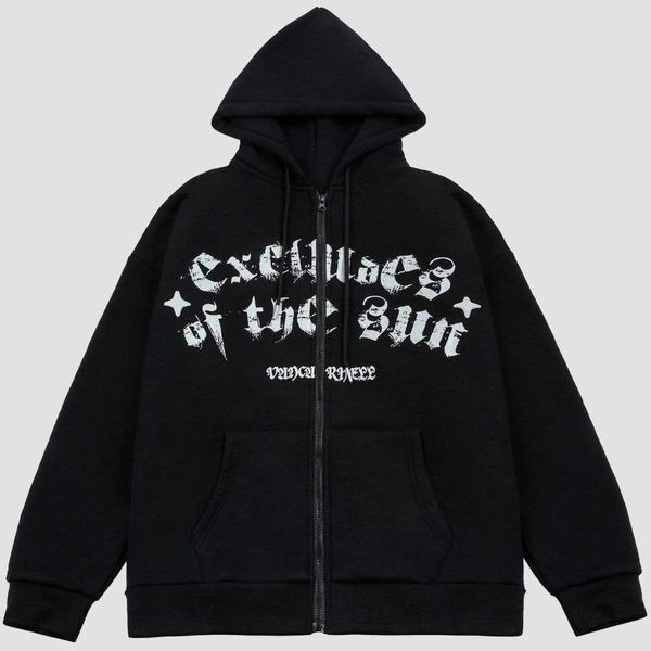 men's hoodies & sweatshirts 2021 japanese street stars moon print oversized fleece zip up hoodie, Black
men's hoodies & sweatshirts 2021 japanese street stars moon print oversized fleece zip up hoodie, Black