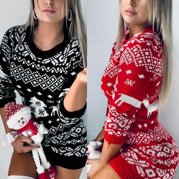 casual dresses women's fashion christmas knitted sweater all-match long sleeve dress, Black;gray
casual dresses women's fashion christmas knitted sweater all-match long sleeve dress, Black;gray