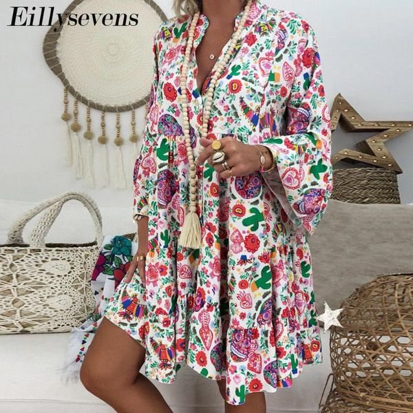 multi women dress casual loose ruffles woman three quarter v-neck dresses buttons autumn 2021 lady, Black;gray
multi women dress casual loose ruffles woman three quarter v-neck dresses buttons autumn 2021 lady, Black;gray