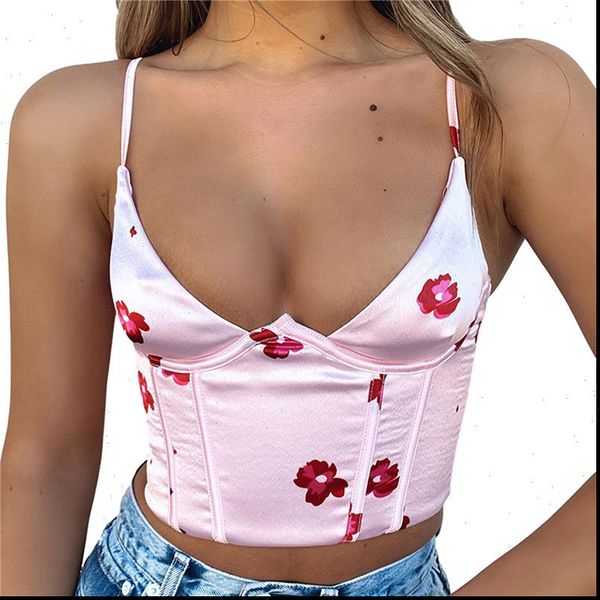fashion flower printed camisole summer womens camis v neck backless exposed navel suspender crop, White
fashion flower printed camisole summer womens camis v neck backless exposed navel suspender crop, White