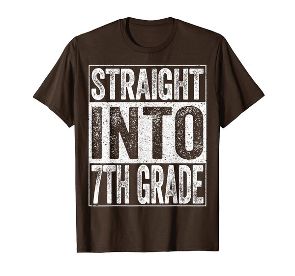 straight into 7th grade t-shirt back to school gift shirt, White;black 
straight into 7th grade t-shirt back to school gift shirt, White;black