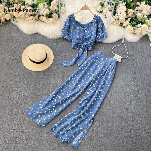 women's tracksuits 2021 temperament fashion bohemian spring floral sets two-piece bow tie short women high-waist wide-leg pants c279, Gray
women's tracksuits 2021 temperament fashion bohemian spring floral sets two-piece bow tie short women high-waist wide-leg pants c279, Gray