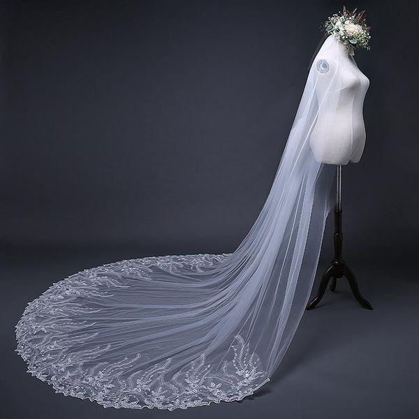 bridal veils luxury wedding veil full edge with lace sequins comb trailing accessories ts239, Black
bridal veils luxury wedding veil full edge with lace sequins comb trailing accessories ts239, Black
