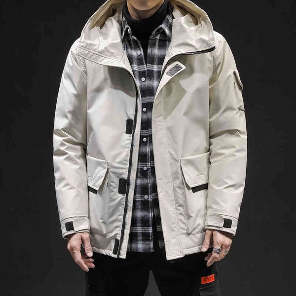 2021 men's winter down jacket warm hooded puffer white duck coats solid thick windproof parkas cargo clothing, Black
2021 men's winter down jacket warm hooded puffer white duck coats solid thick windproof parkas cargo clothing, Black