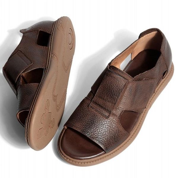sandals 100% 2021 summer men real leather vintage rome england style casual platform male open toe beach shoes, Black
sandals 100% 2021 summer men real leather vintage rome england style casual platform male open toe beach shoes, Black