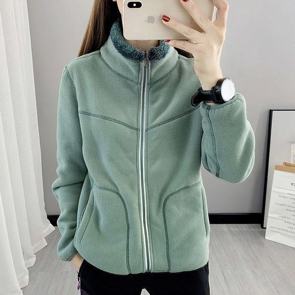 running jackets women jacket spring fall outdoor stand-up collar double-sided wear plus velvet thickening coral fleece warm all-match sweate, Black;red
running jackets women jacket spring fall outdoor stand-up collar double-sided wear plus velvet thickening coral fleece warm all-match sweate, Black;red