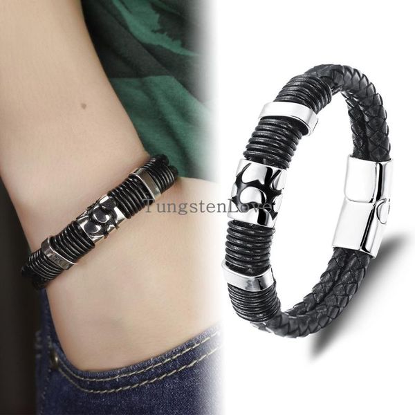 charm bracelets 21cm wholesale 2021 fashion jewelry cool men's genuine leather titanium steel bracelet male vintage creative boutique, Golden;silver
charm bracelets 21cm wholesale 2021 fashion jewelry cool men's genuine leather titanium steel bracelet male vintage creative boutique, Golden;silver