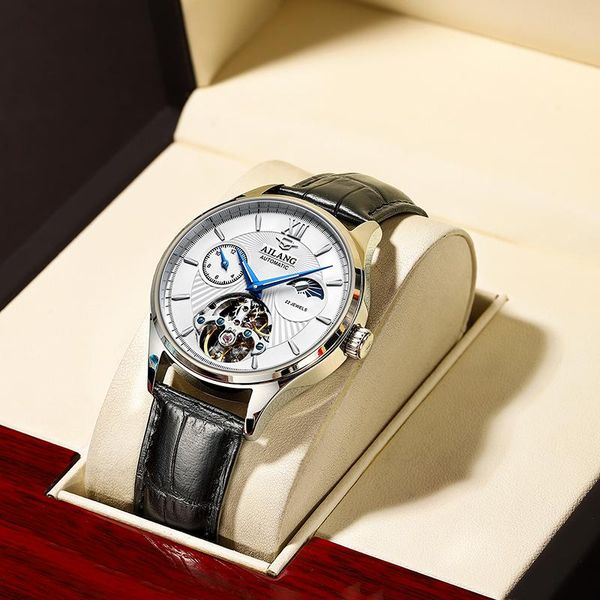 wristwatches ailang 2021 tourbillon watch men's brand luminous automatic mechanical business trend waterproof, Slivery;brown
wristwatches ailang 2021 tourbillon watch men's brand luminous automatic mechanical business trend waterproof, Slivery;brown