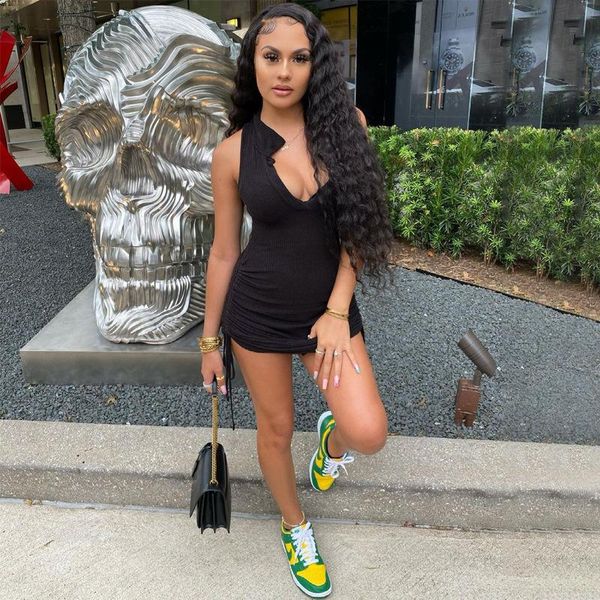 casual dresses dsmtrc sleeveless black street style baddie clothing bodycon deep v neck drawstring ruched turn down collar mini dress, Black;gray
casual dresses dsmtrc sleeveless black street style baddie clothing bodycon deep v neck drawstring ruched turn down collar mini dress, Black;gray