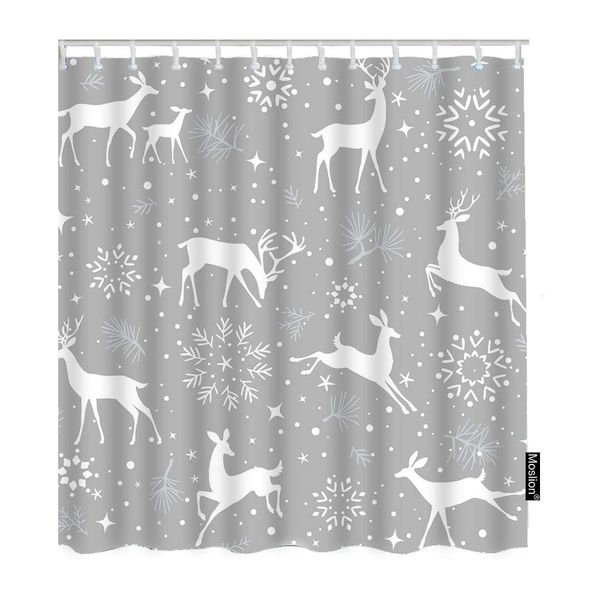 reindeer shower curtains christmas deer snowflake mistletoe leaf star polka dot bathroom shower curtain set home waterproof
reindeer shower curtains christmas deer snowflake mistletoe leaf star polka dot bathroom shower curtain set home waterproof
