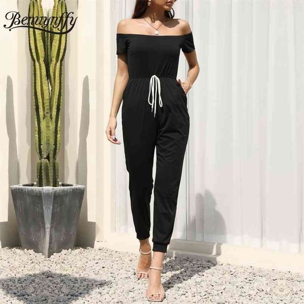 slash neck off the shoulder jumpsuits women summer short sleeve high waist tie ladies pocket casual jumpsuit 210510, Black;white
slash neck off the shoulder jumpsuits women summer short sleeve high waist tie ladies pocket casual jumpsuit 210510, Black;white