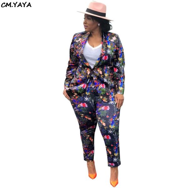 women's two piece pants winter women long sleeve floral print notched neck blazers pencil pieces sets vintage suits outfits f76, White 
women's two piece pants winter women long sleeve floral print notched neck blazers pencil pieces sets vintage suits outfits f76, White