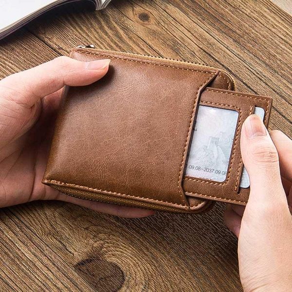 wallets men's wallet pu leather card holder's short zipper man package simple comfortable standard purse, Red;black
wallets men's wallet pu leather card holder's short zipper man package simple comfortable standard purse, Red;black