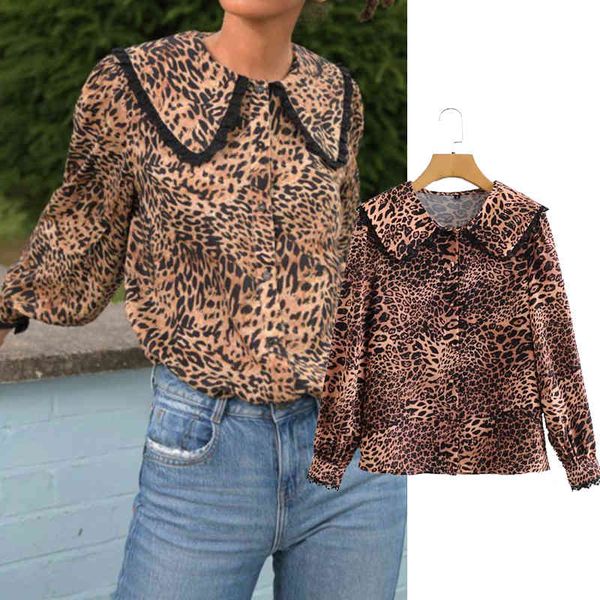 women's blouses & shirts new fashion women leopard printing chiffon shirt turn-down collar long sleeve chiffon shirt casual loose, White
women's blouses & shirts new fashion women leopard printing chiffon shirt turn-down collar long sleeve chiffon shirt casual loose, White
