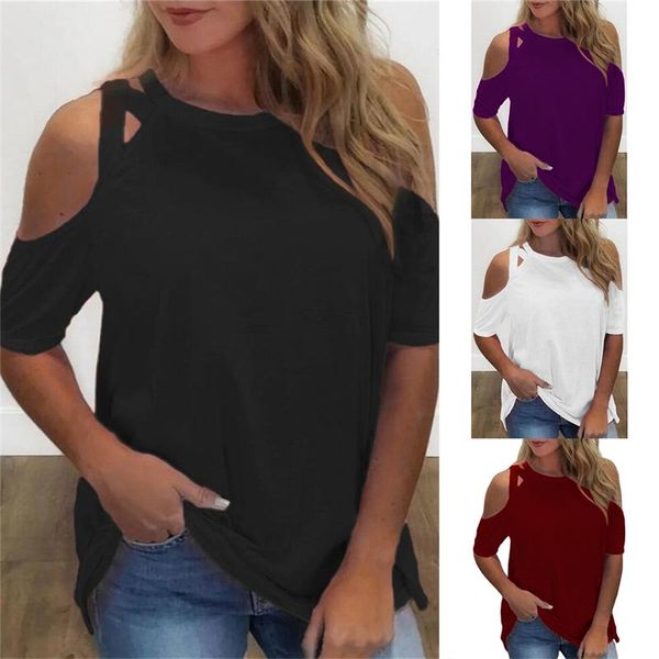 women's t-shirt off shoulder loose women black spaghetti strap cool wrap t-shirts fashion streetwear plus size 2xl, White
women's t-shirt off shoulder loose women black spaghetti strap cool wrap t-shirts fashion streetwear plus size 2xl, White