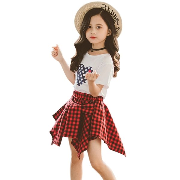 teen girls clothing plaid pattern outfits dot heart tshirt + skirt children clothes girl summer children's 210527, White
teen girls clothing plaid pattern outfits dot heart tshirt + skirt children clothes girl summer children's 210527, White