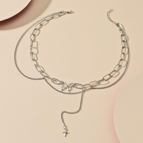 pendant necklaces origin summer minimalist butterfly chunky chain necklace for women hollow silver color metal asymmetric jewelry
pendant necklaces origin summer minimalist butterfly chunky chain necklace for women hollow silver color metal asymmetric jewelry