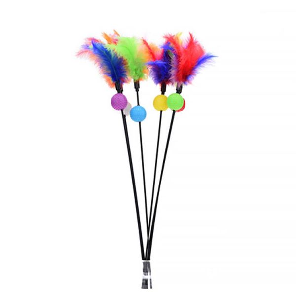 4pcs funny kitten cat teaser interactive toy rod with bell and feather toys for pet cats stick play wand random color
4pcs funny kitten cat teaser interactive toy rod with bell and feather toys for pet cats stick play wand random color